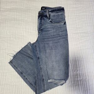 Kut from the Kloth Light Blue Distressed Waist Jeans